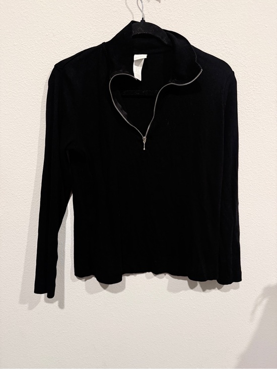 H&M Tops - H&M Black Half-Zip Long Sleeve Top